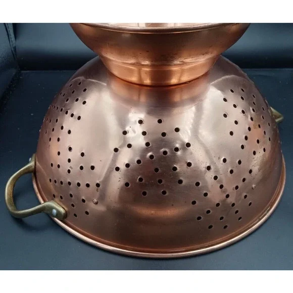 Copper colander strainer - Picture 7 of 8